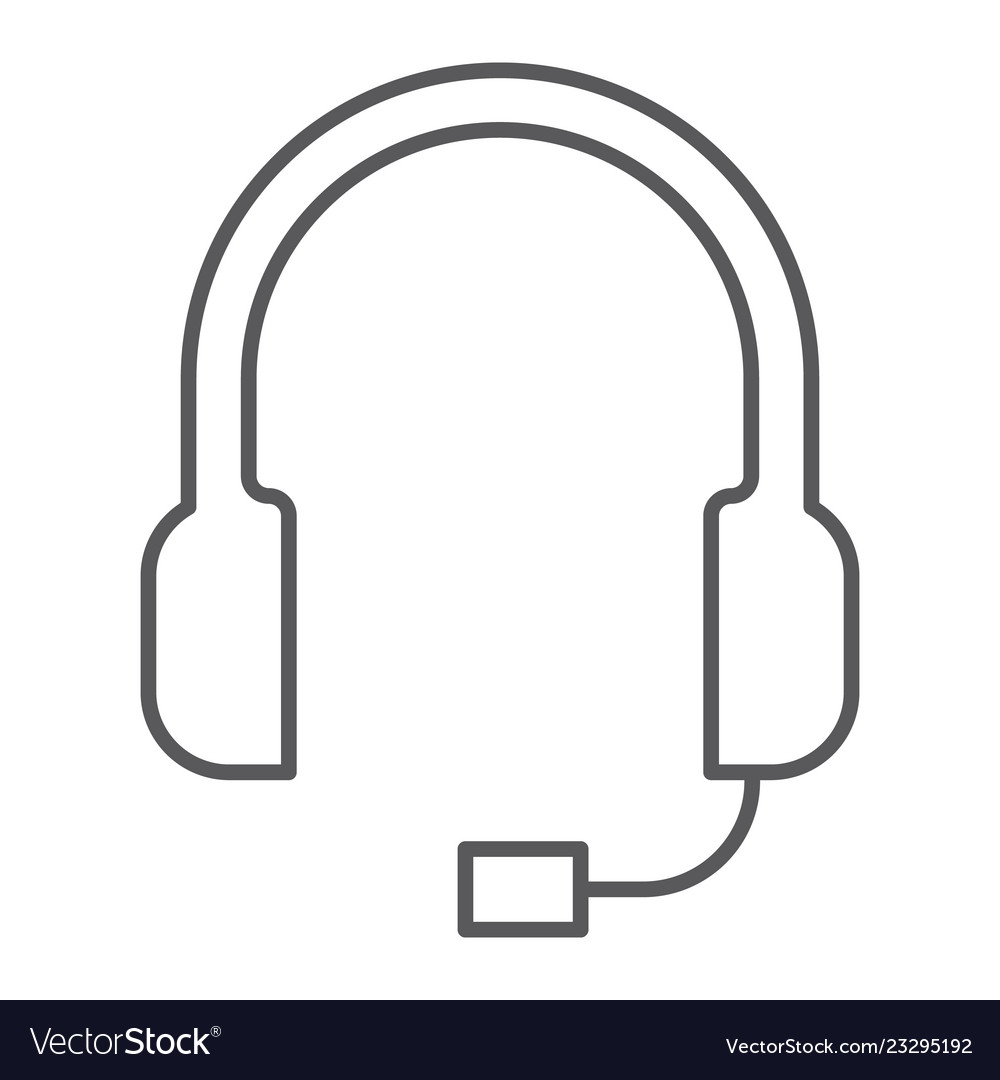 Support thin line icon helpline and operator