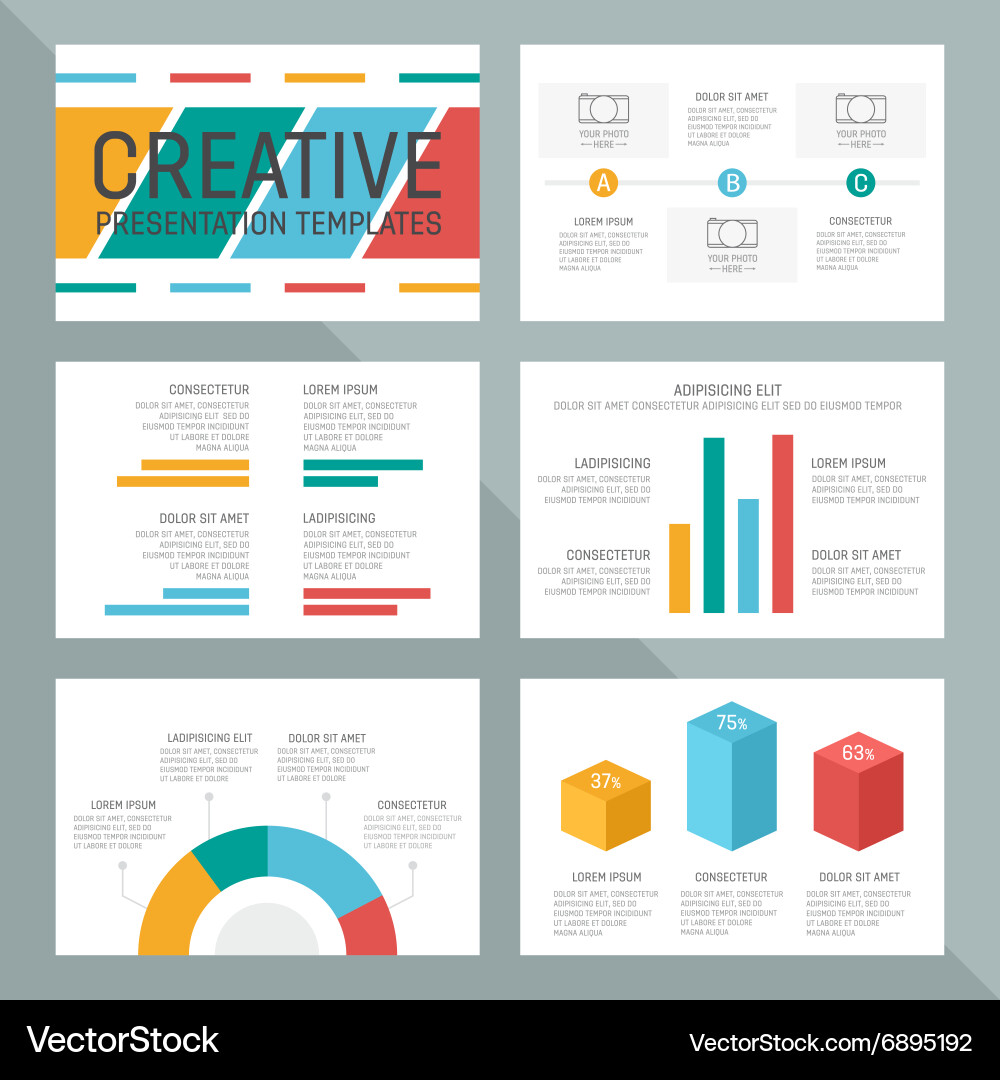 Template for multipurpose presentation Royalty Free Vector