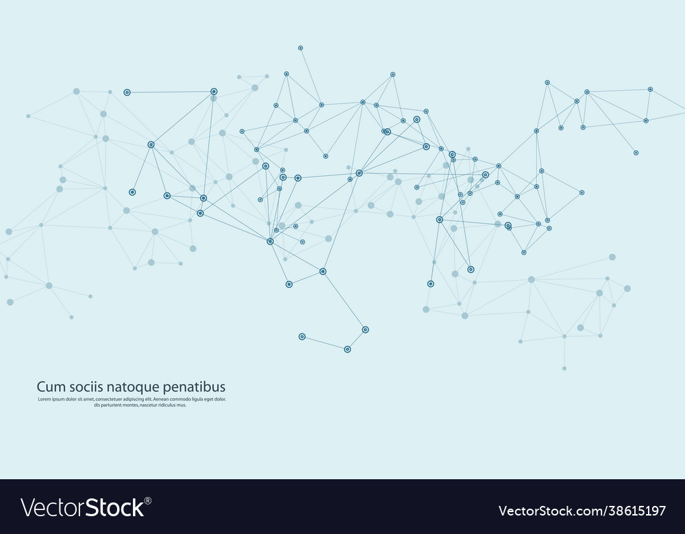 Abstract connect background with dots array