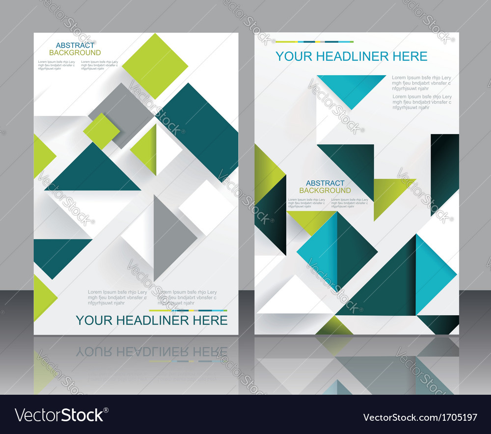 Brochure template design with cubes and arrows Vector Image