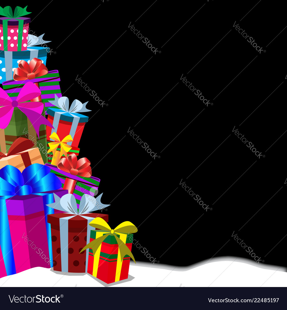 Weihnachts- oder Neujahr Geschenke Grußkarte vector image Weihnachts- oder Neujahr Geschenke Grußkarte