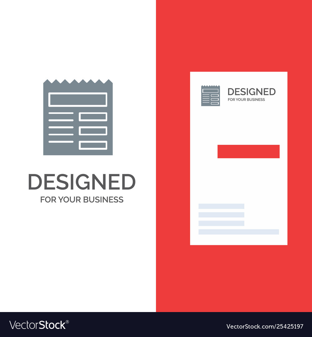 Document text basic ui grey logo design vector image Document text basic ui grey logo design