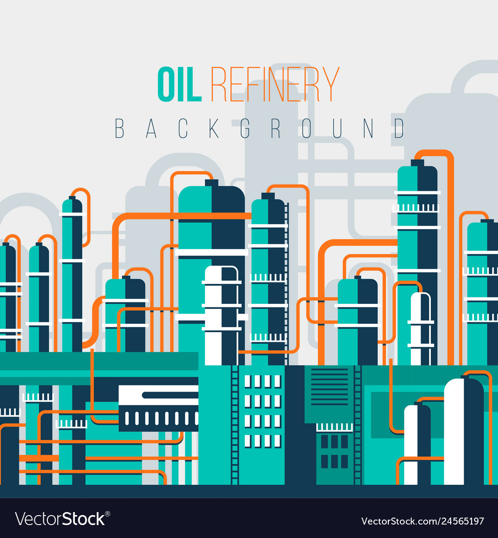 Flat oil refinery