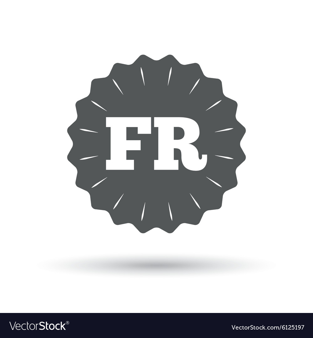 French language sign icon fr translation