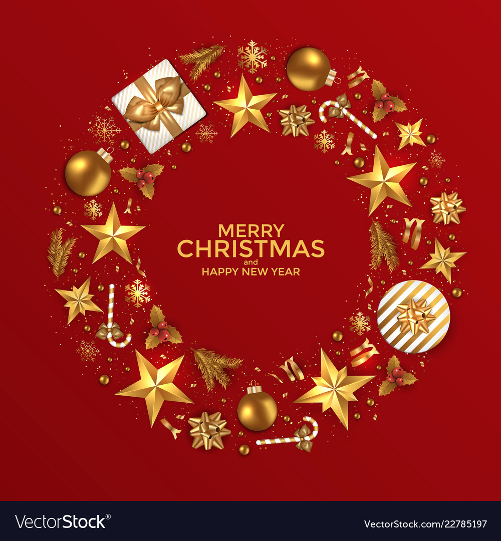 Holiday new year card - 2019 on red background 5 vector image Holiday new year card - 2019 on red background 5