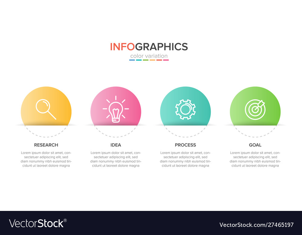 Infographic design with icons and 4 options vector image Infographic design with icons and 4 options