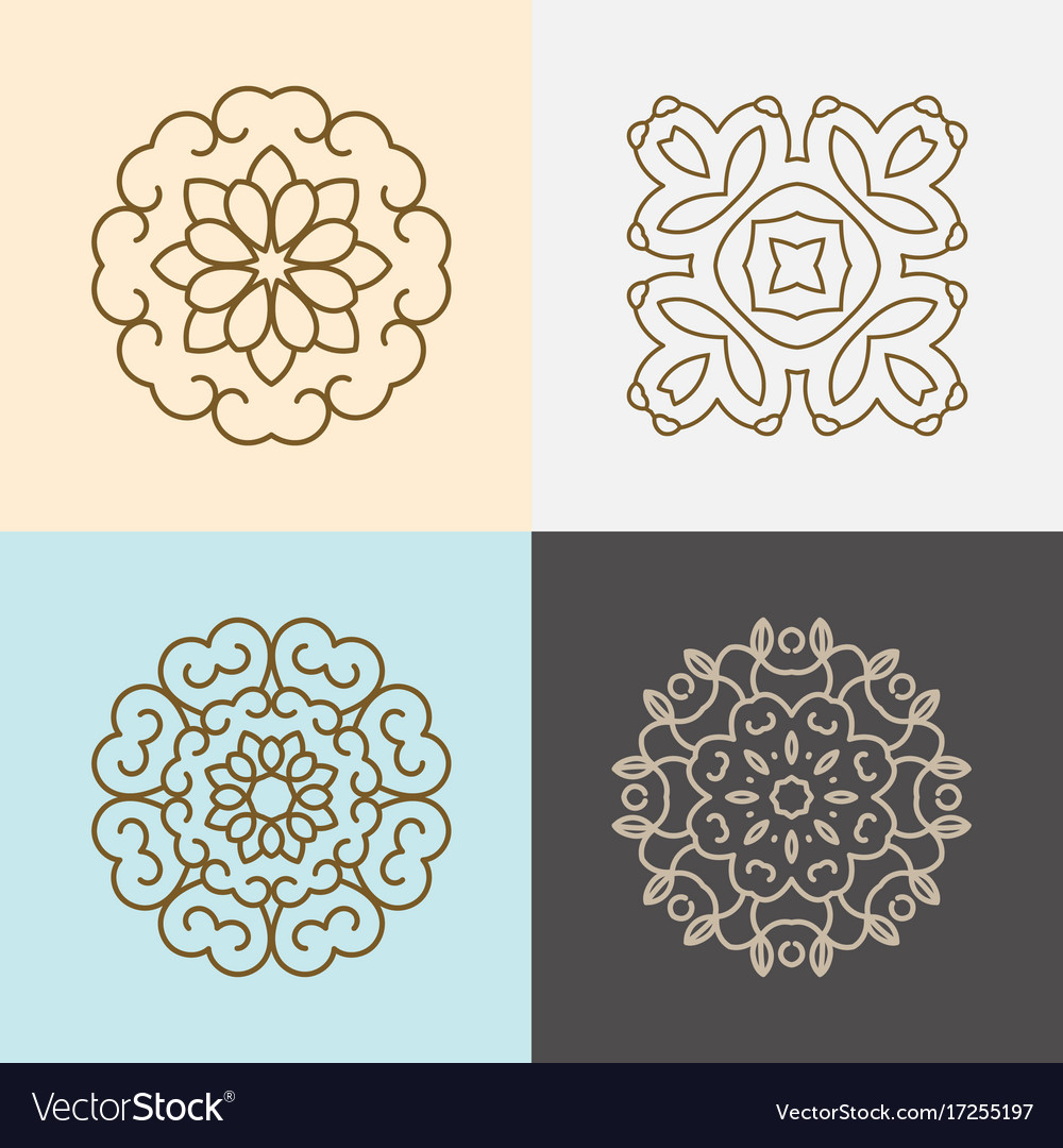 Modern stylish logo elements