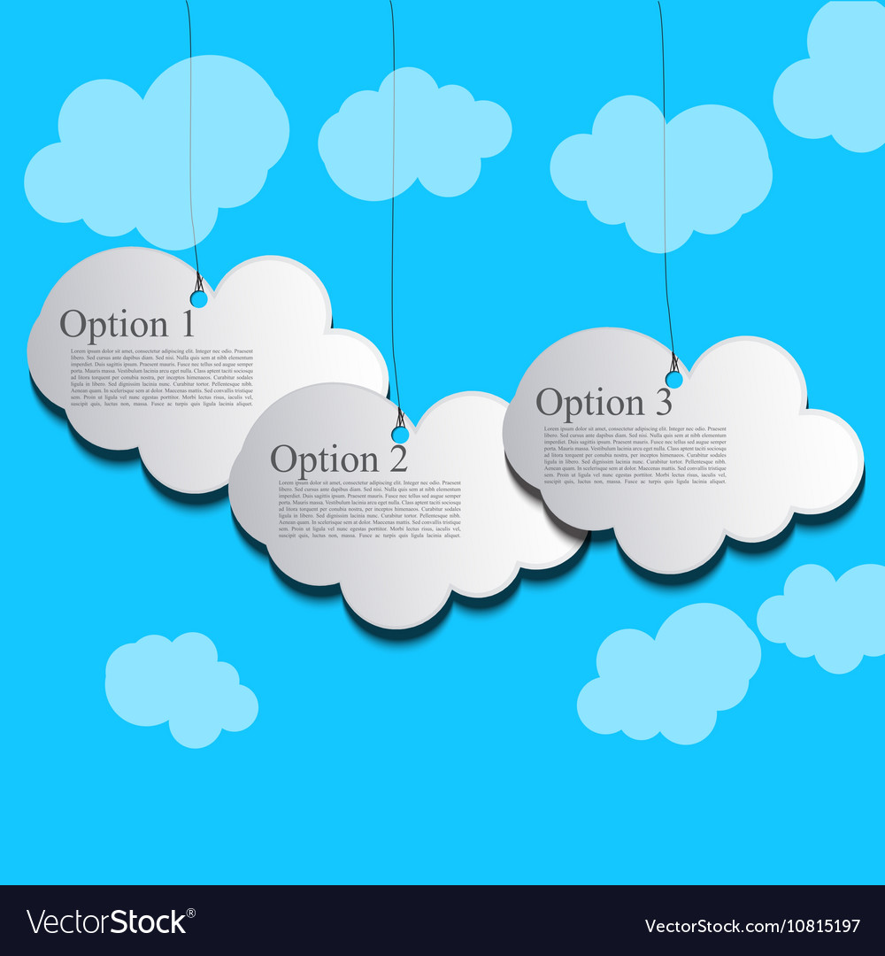 Paper cloud design Royalty Free Vector Image - VectorStock