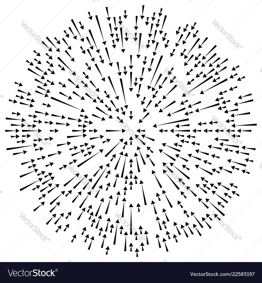 Radial lines element abstract radiating irregular