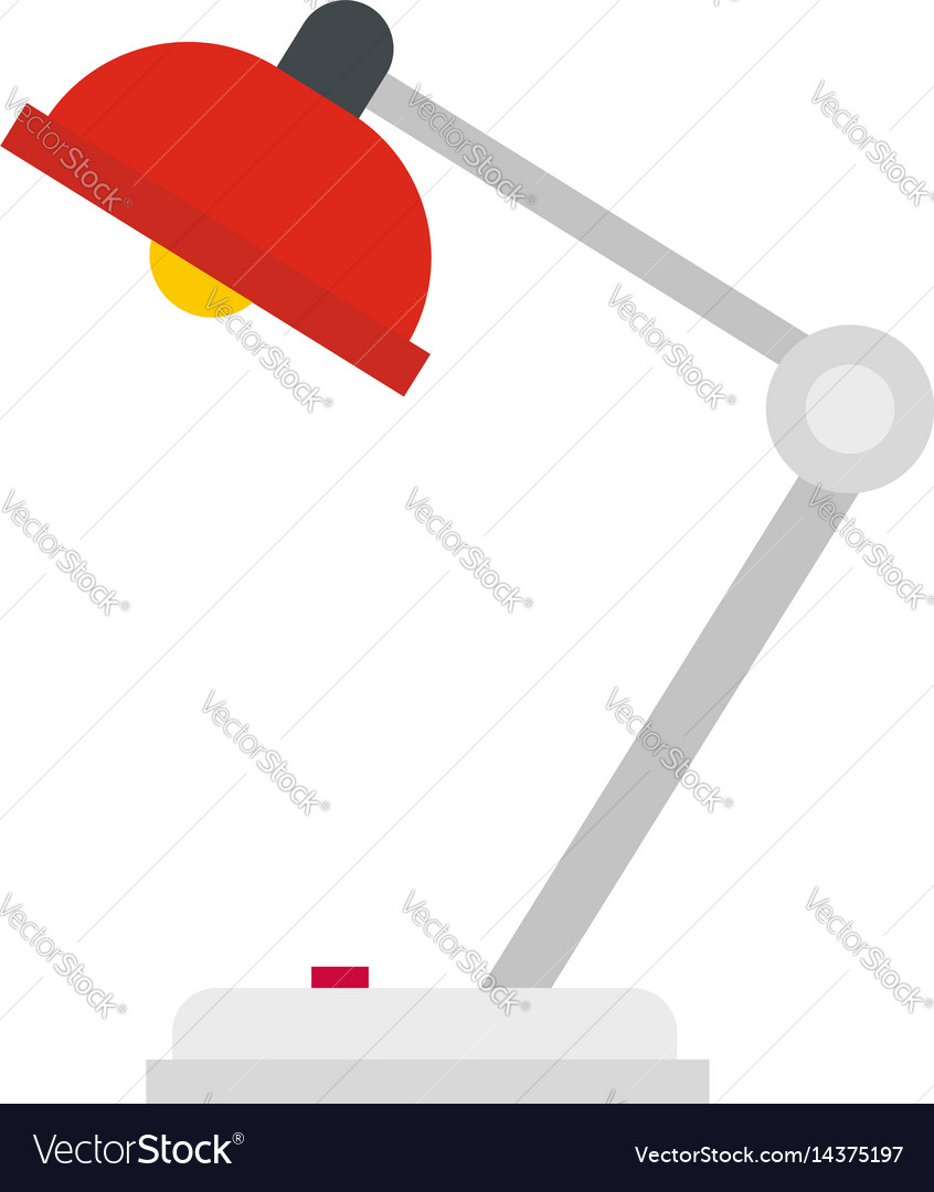 Red Desk Lamp Icon Isolated Royalty Free Vector Image Red Desk Lamp Icon Isolated Vector Image