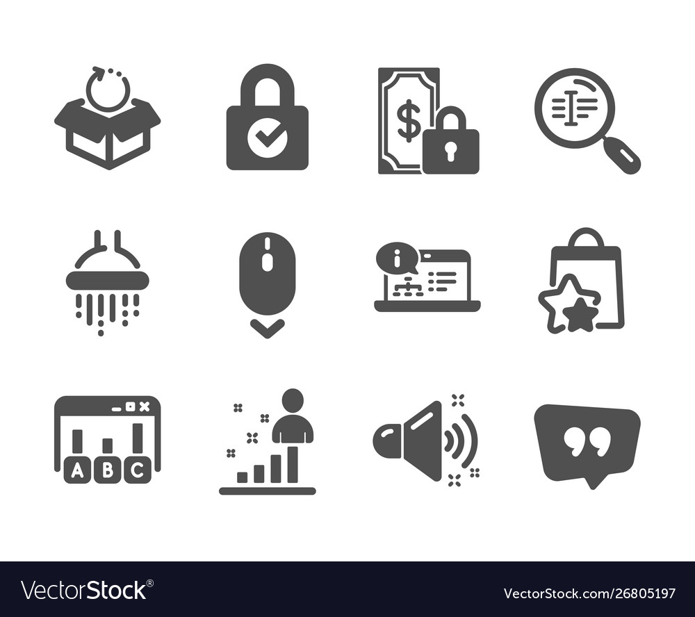 Set technology icons such as scroll down vector image Set technology icons such as scroll down