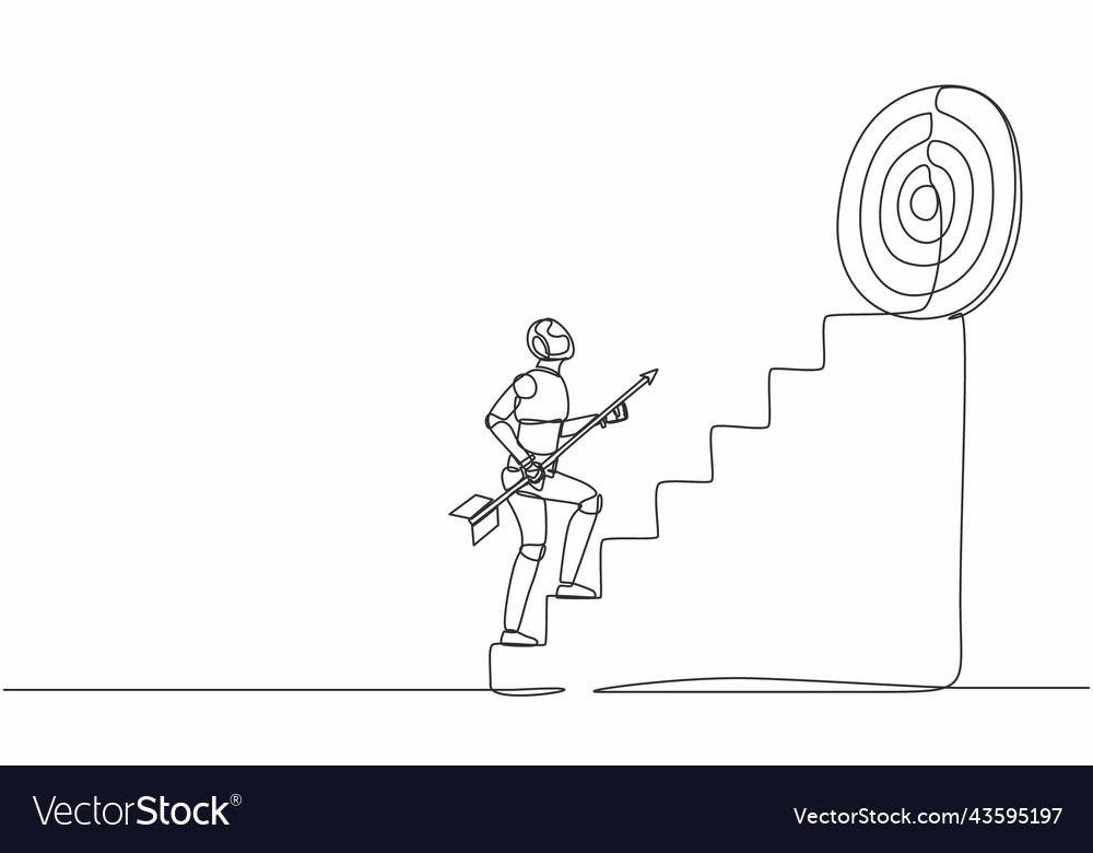 Single continuous line drawing robot holding