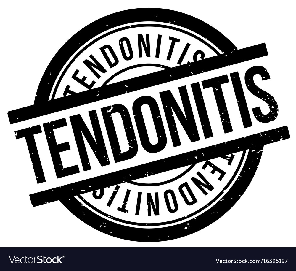 Tendonitis rubber stamp Royalty Free Vector Image