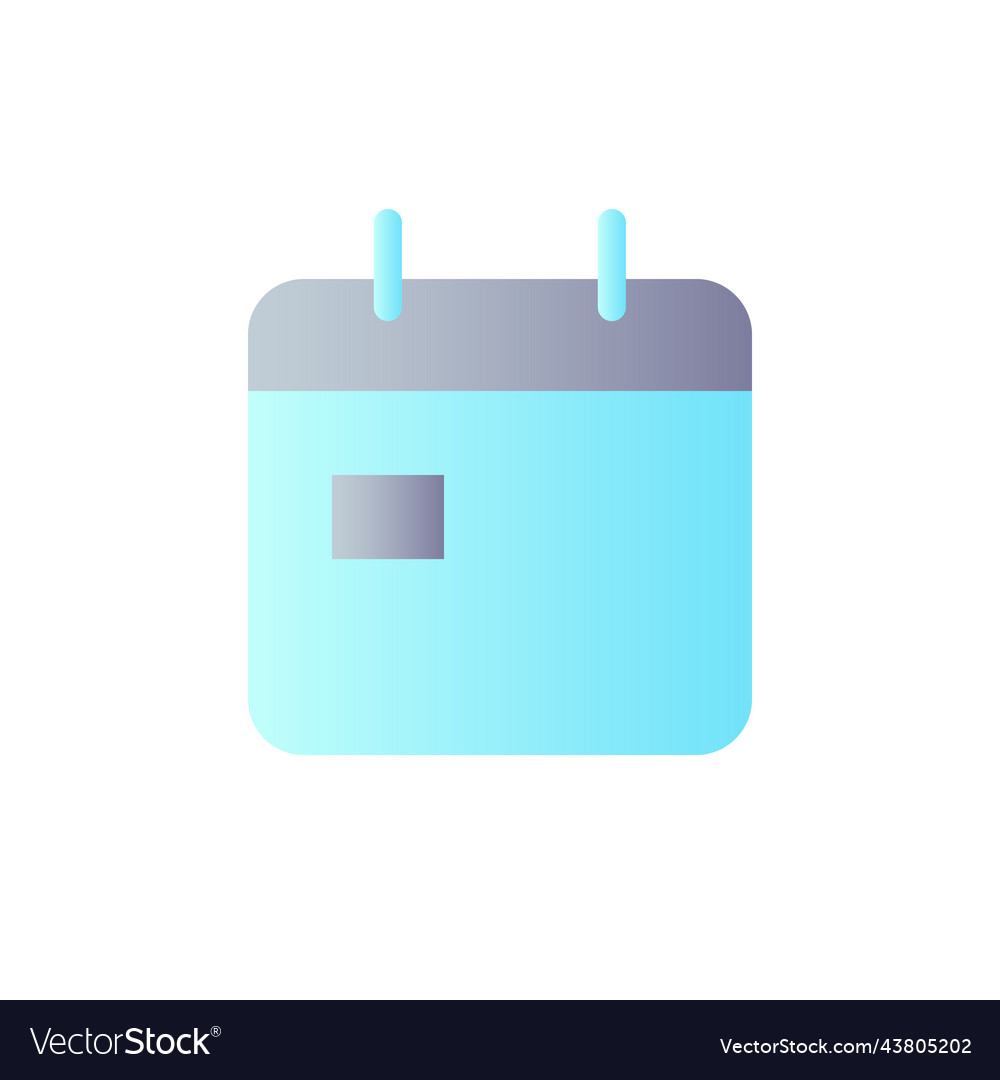 Calendar flat gradient color ui icon vector image Calendar flat gradient color ui icon