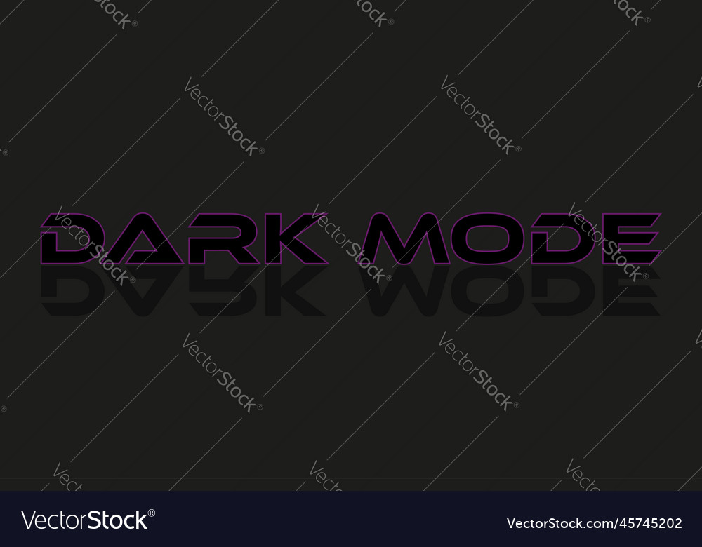 Dark mode text on gray background Royalty Free Vector Image