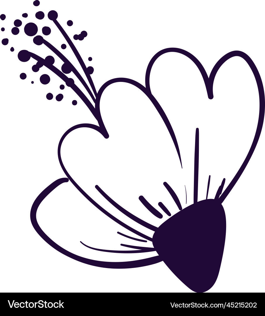 Doodle flower Royalty Free Vector Image - VectorStock