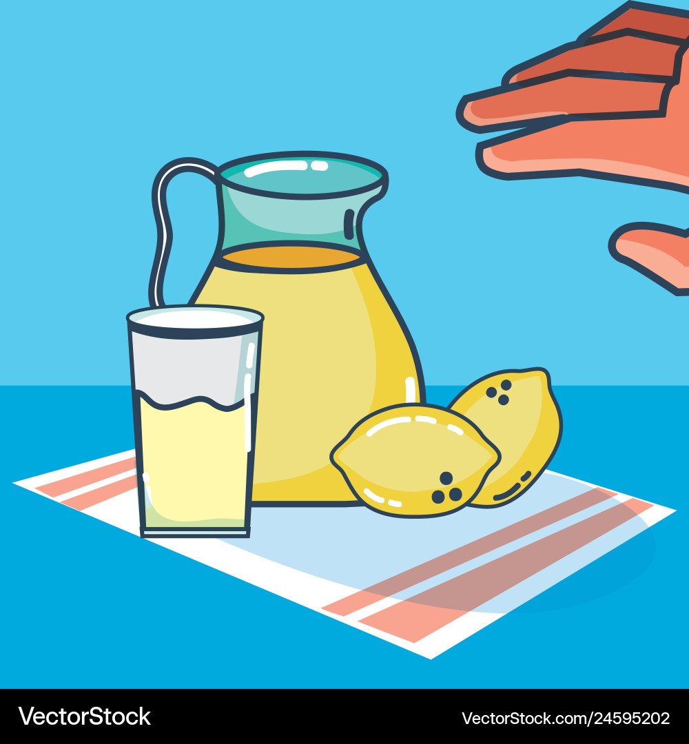Lemonade fruit juice Royalty Free Vector Image
