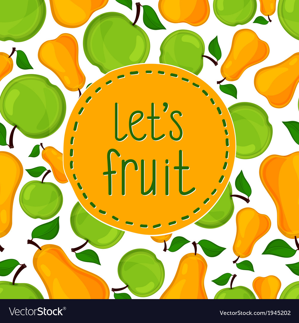 Pear and Apple Seamless Pattern