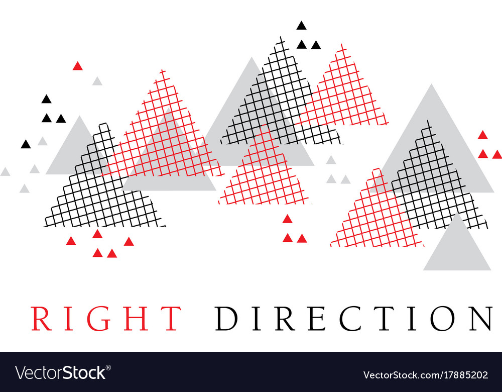 Red arrow modern style geometry design element