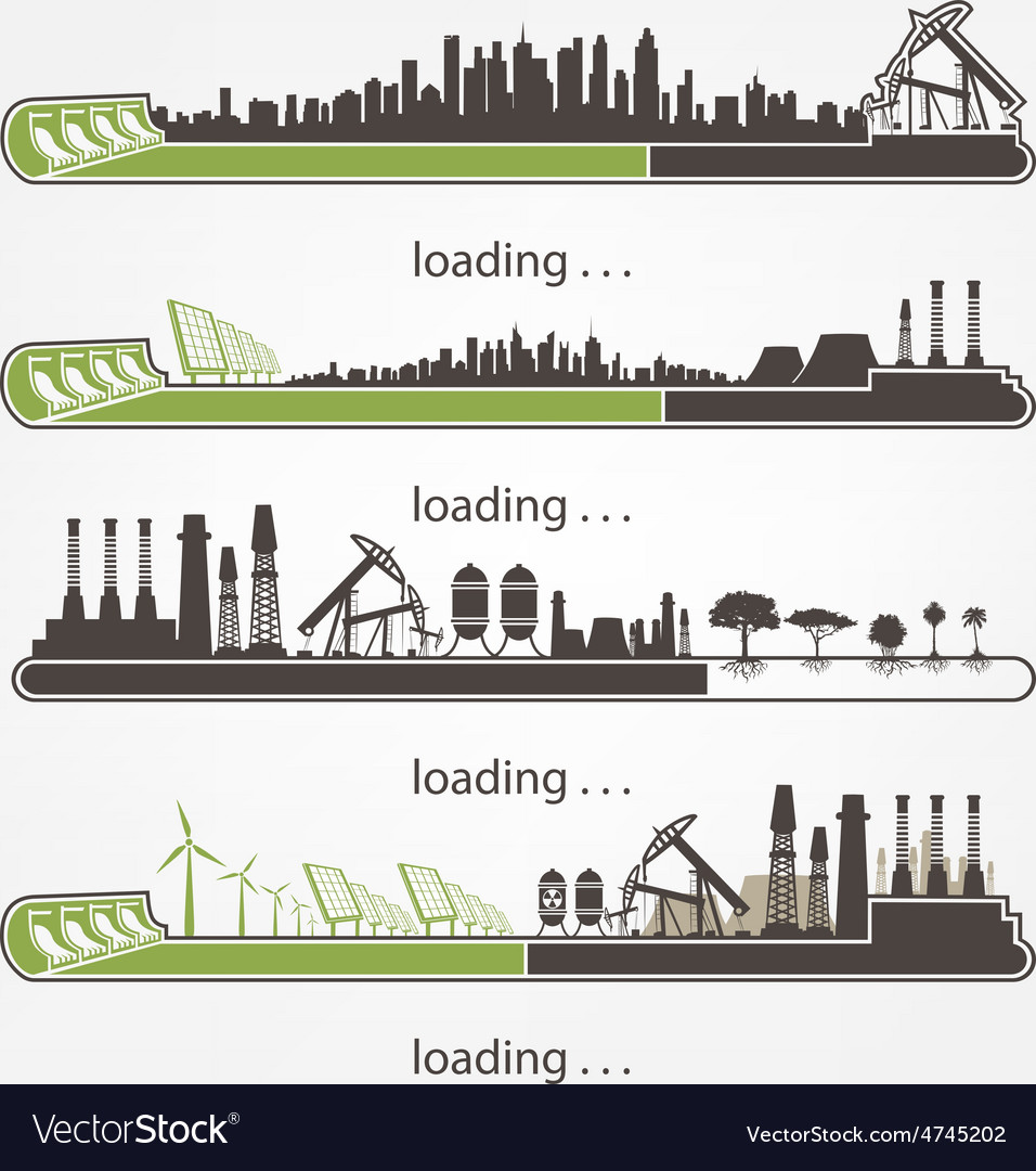 Set status bar and factories renewable energy