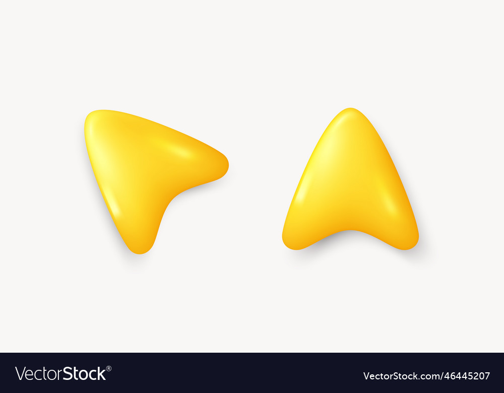 3d arrow pointer icon isolated on white background