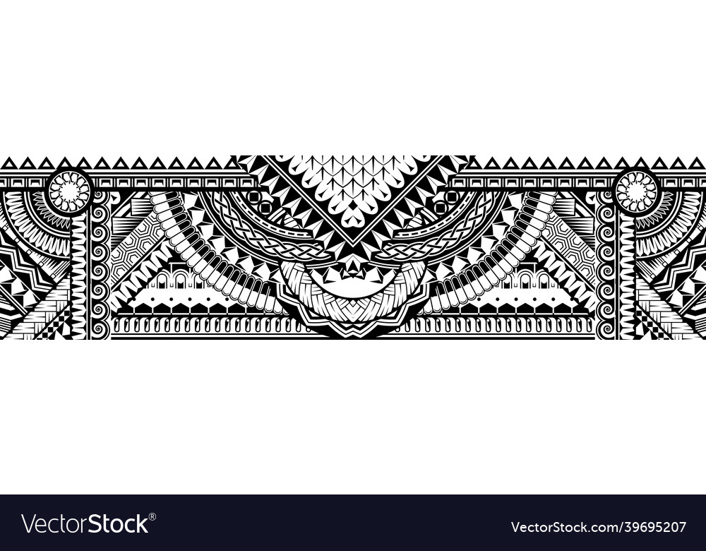 Abstract polynesian ethnic pattern Royalty Free Vector Image
