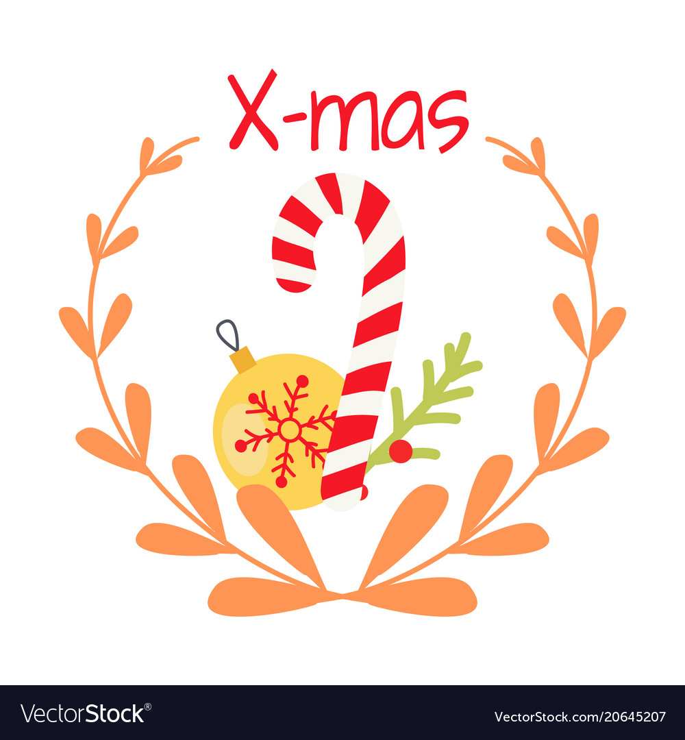 Beautiful christmas badge on white background