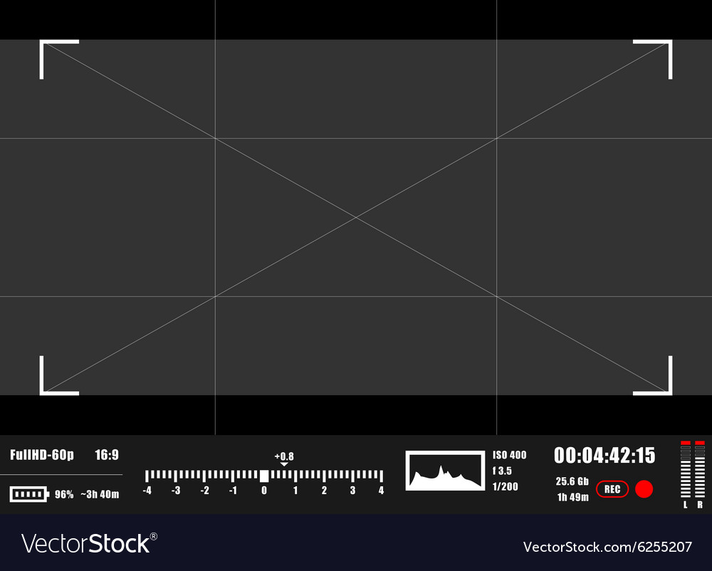 Camera viewfinder rec background focusing