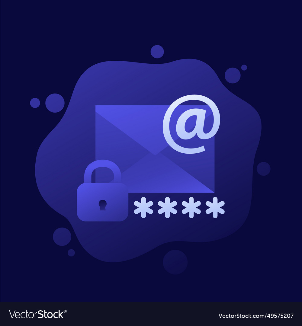 Email icon with password design