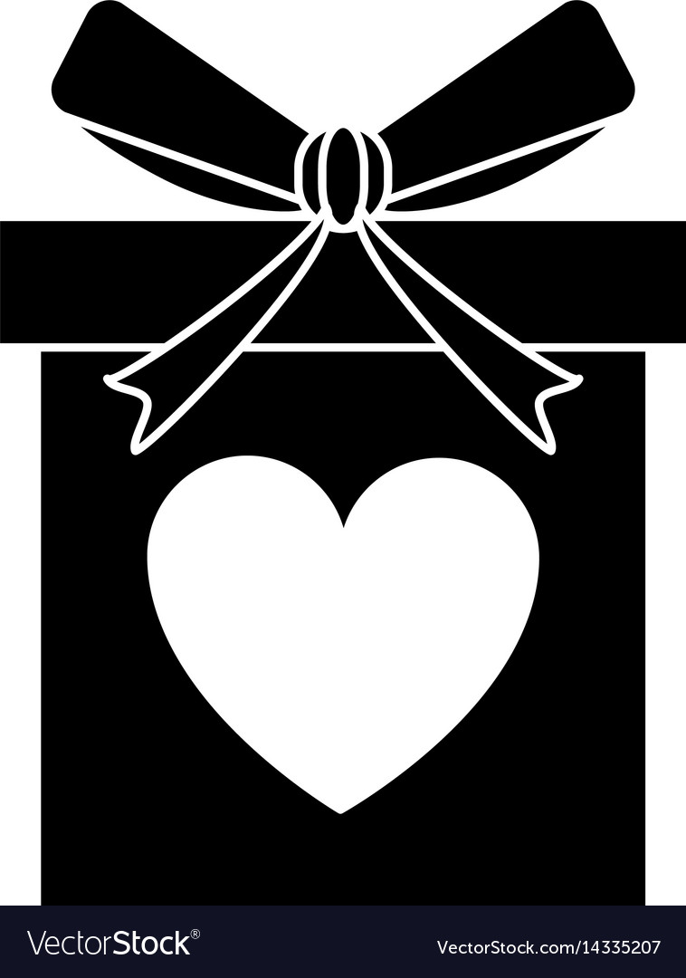 Gift Box Silhouette with Bow