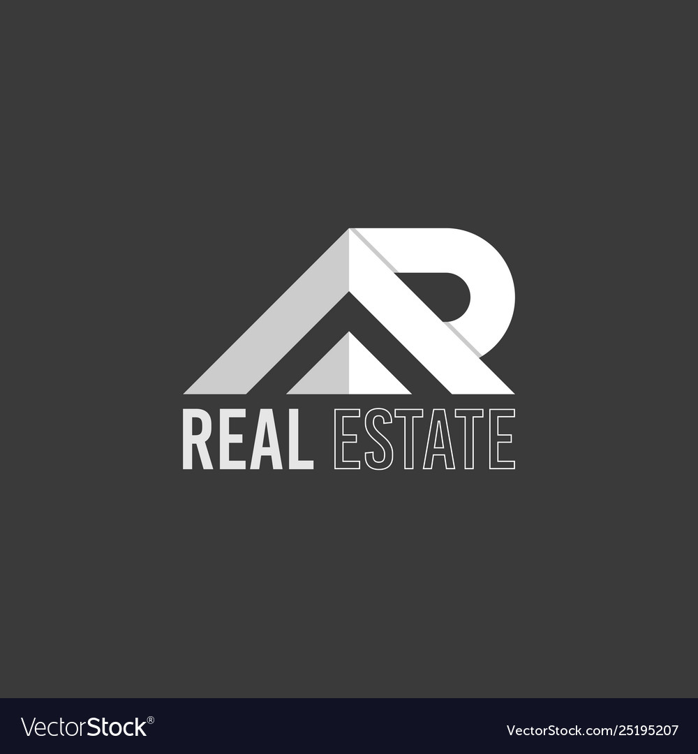 Letter a and r real estate logo