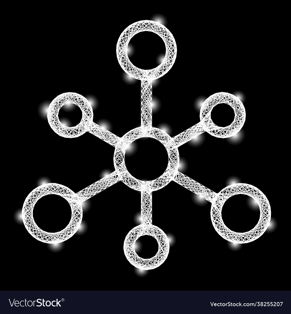Network system links web mesh with bright flares