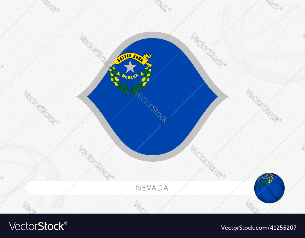 Nevada flag for basketball competition on gray Vector Image