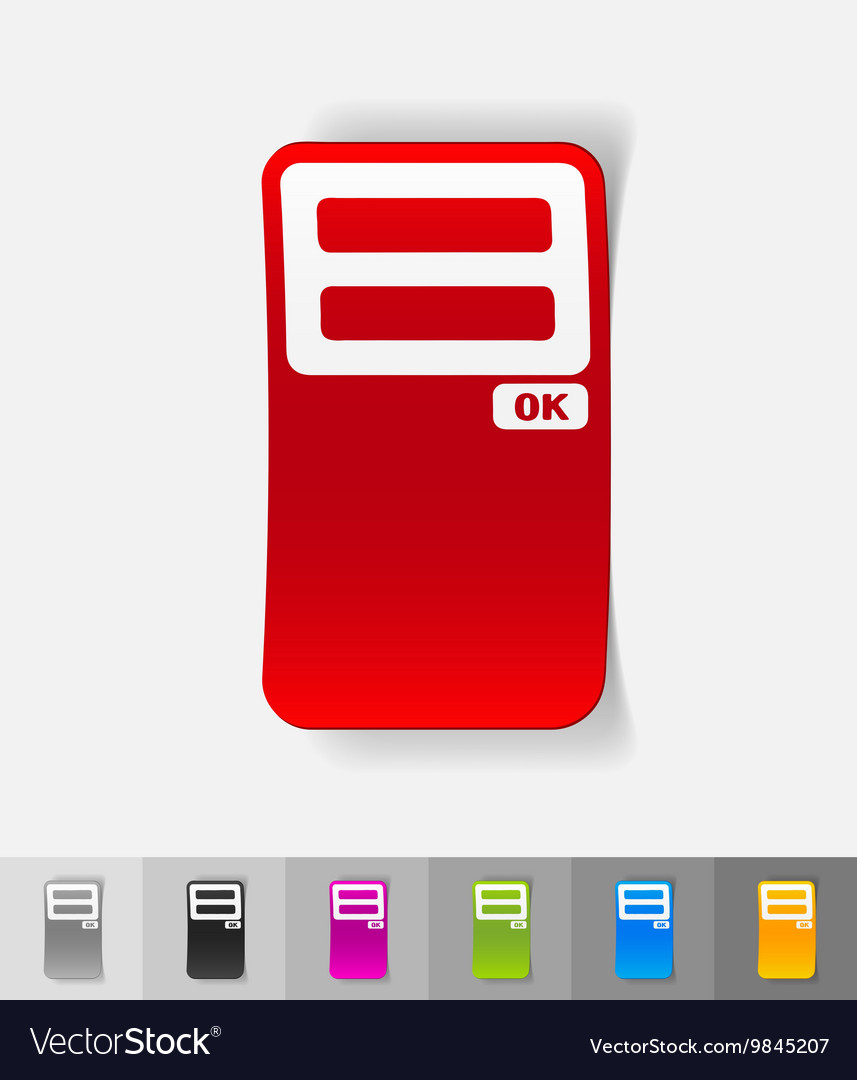 Realistic design element login form