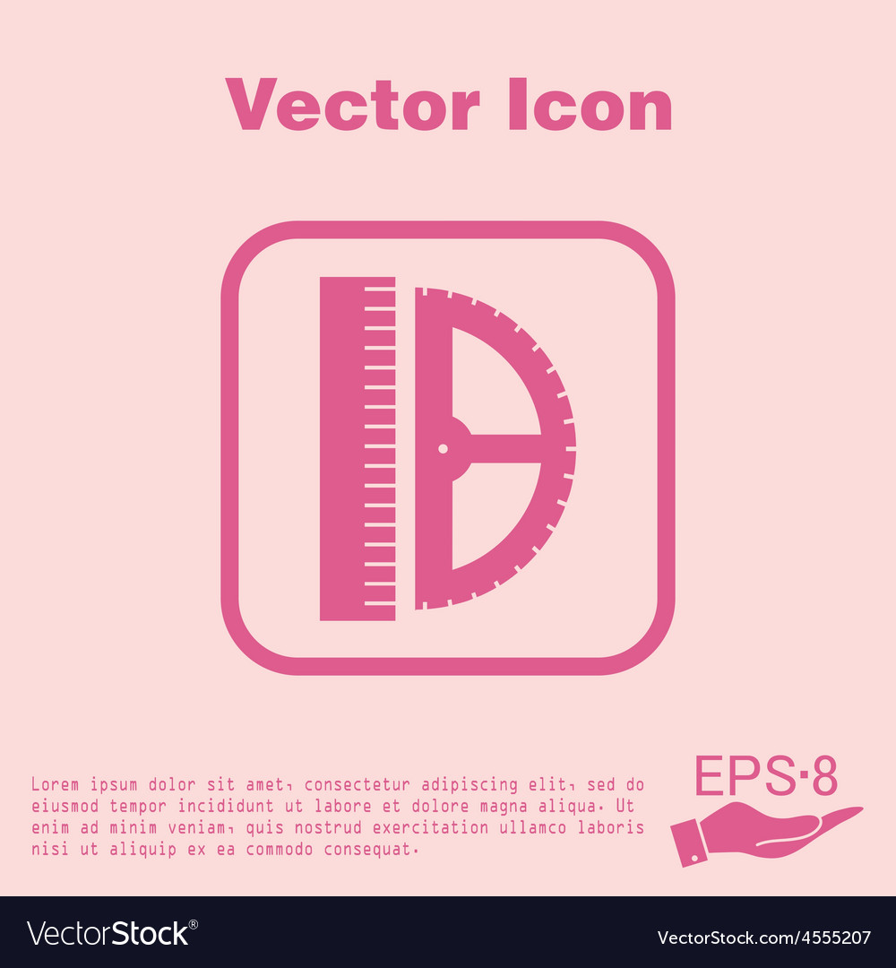 Ruler and protractor characters geometry