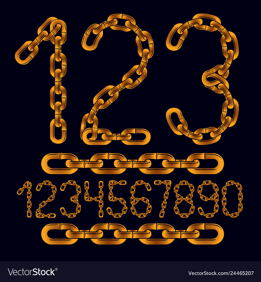 Set of stylish digits modern numerals collection vector image Set of stylish digits modern numerals collection
