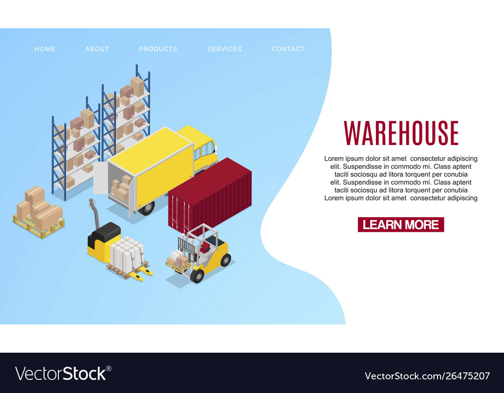 Warehouse transportation isometric