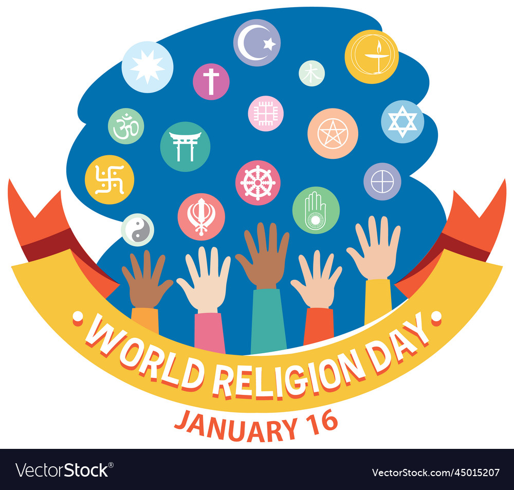 World Religion Day Banner Design Royalty Free Vector Image