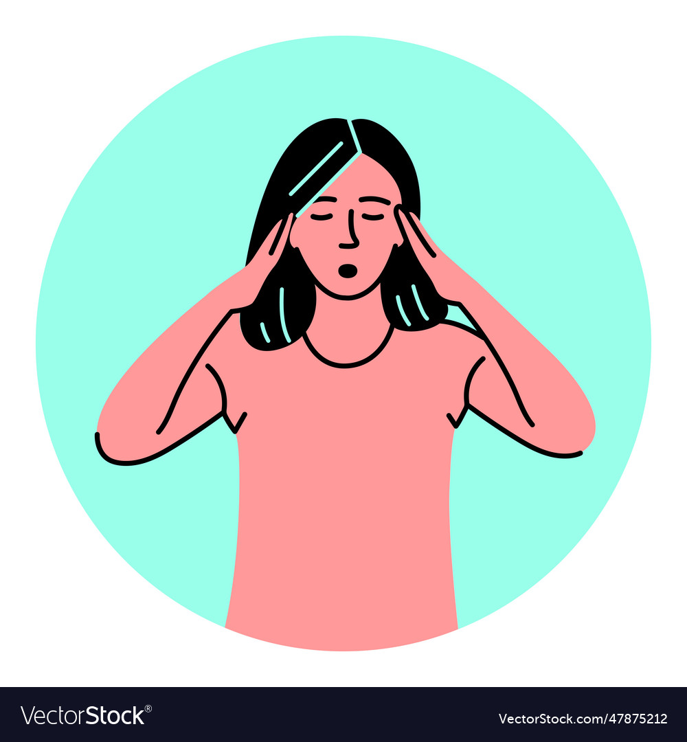 Anxiety relief meditation black line icon Vector Image