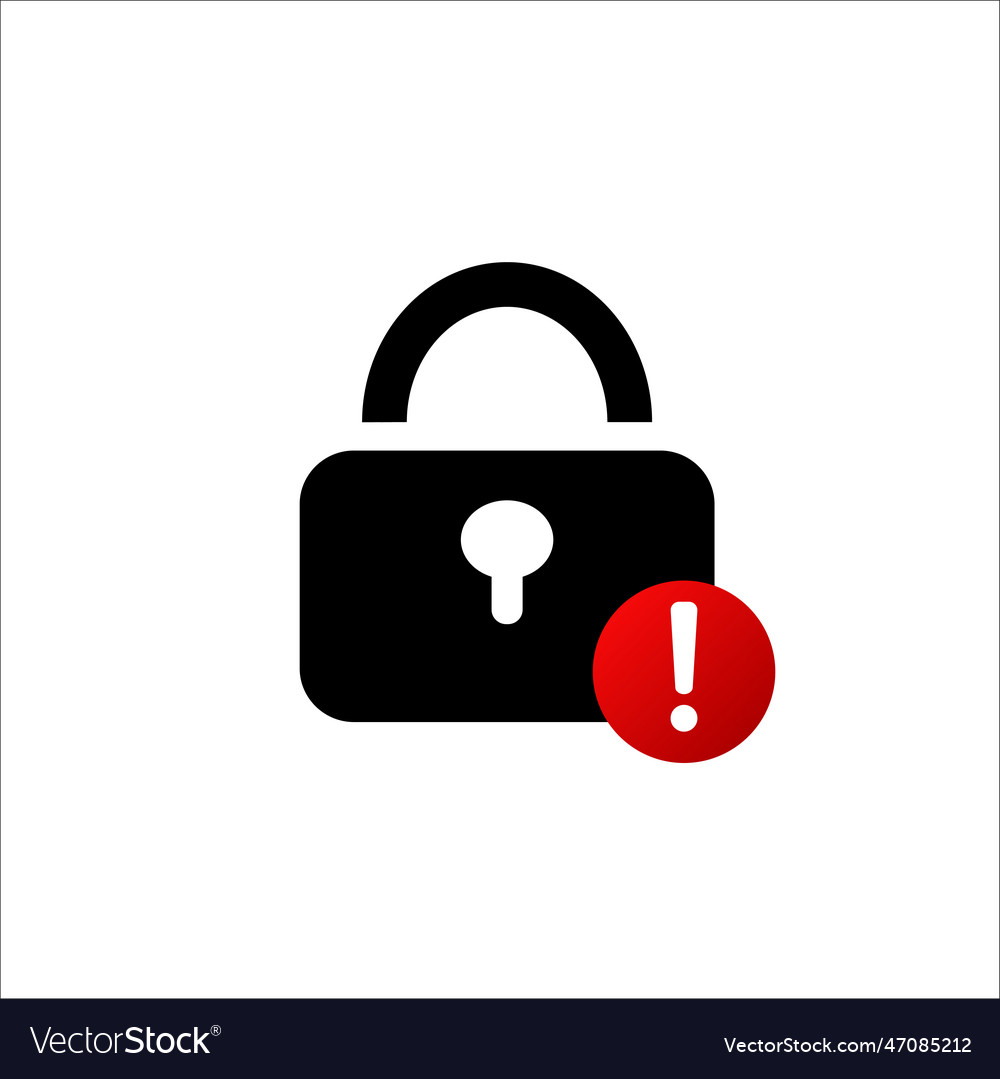 Black password with red exclamation mark