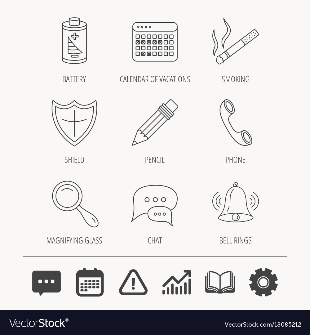 Chat speech bubbles bell and pencil icons