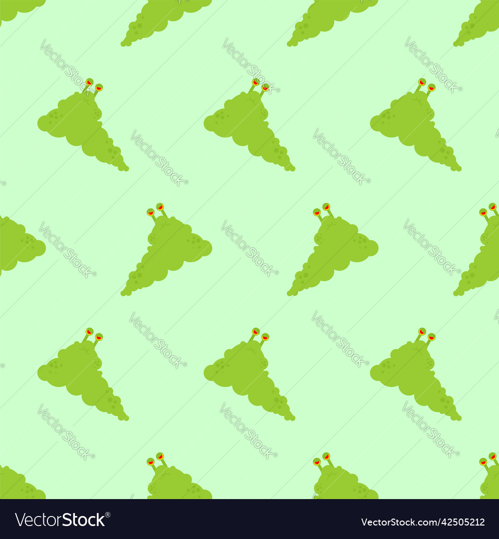 Green slug pattern seamless insect background