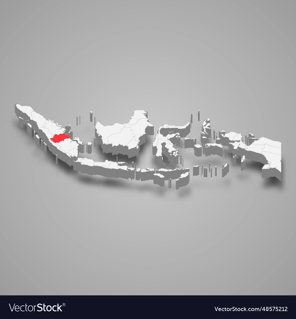 Jambi province location indonesia 3d map