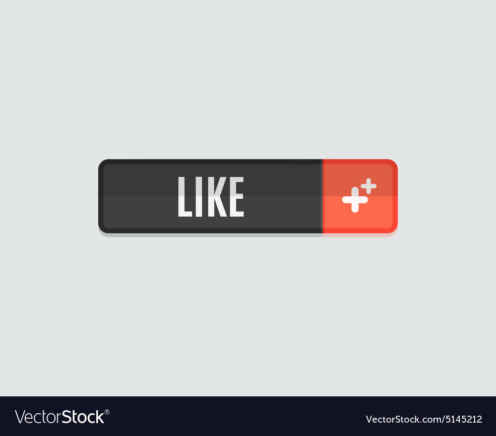 Like web button flat design