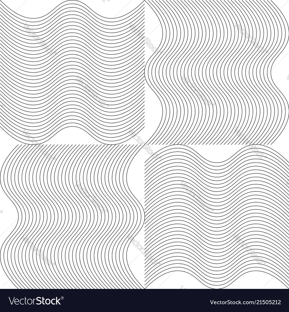 Modern design lines pattern repeat undulated vector image Modern design lines pattern repeat undulated
