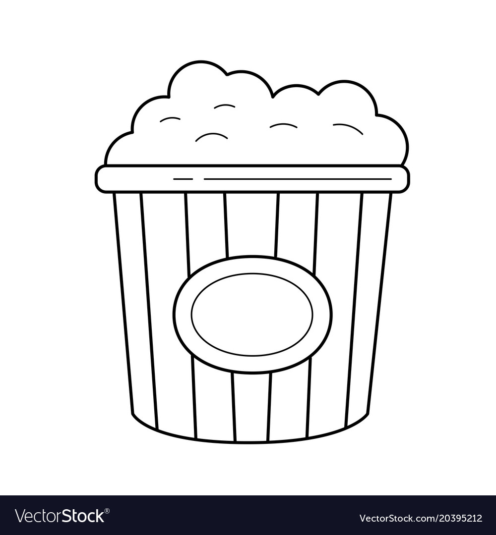 Popcorn line icon Royalty Free Vector Image - VectorStock