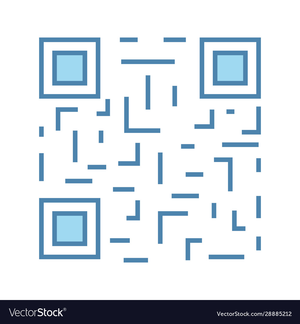 Qr code color icon vector image Qr code color icon