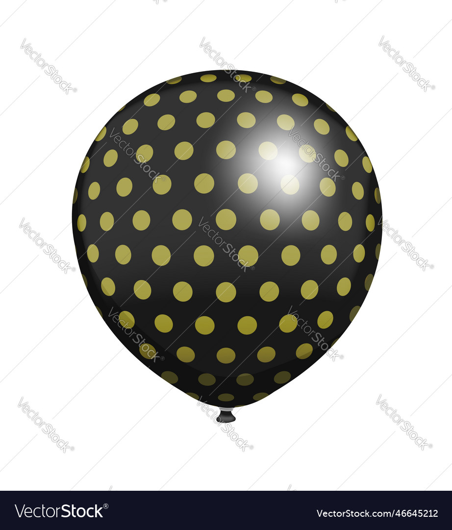 Rubber balloon with simple pattern realistic vector image Rubber balloon with simple pattern realistic
