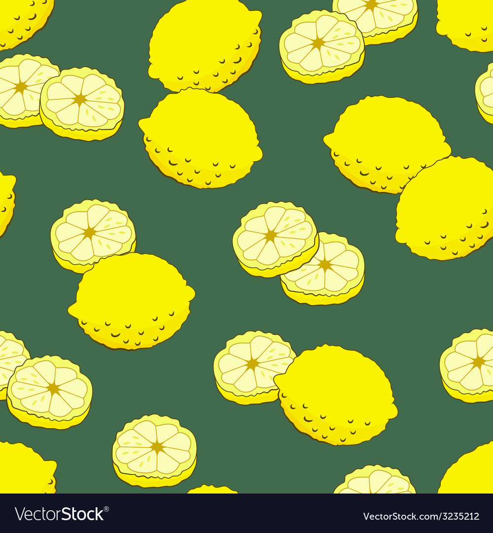 Seamless pattern with lemons