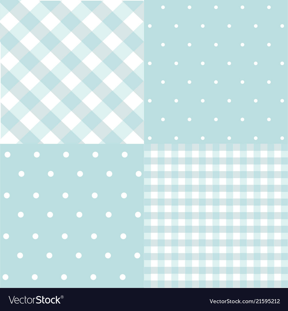 Set of baby boy seamless dots polka patterns Vector Image